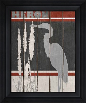 Framed Heron Print