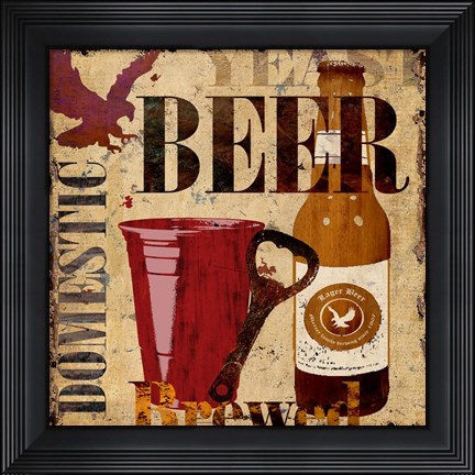 Framed Domestic Beer Print