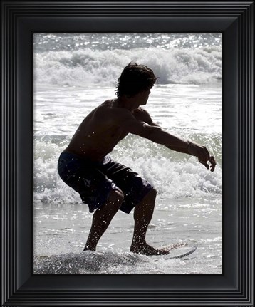 Framed Skim Boarding Print