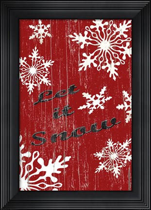 Framed Let It snow Print