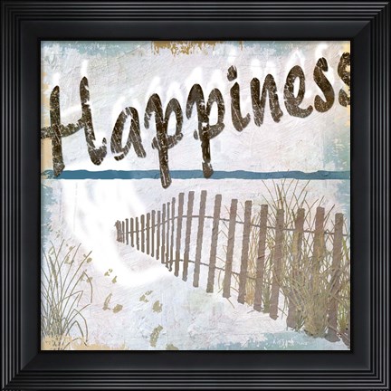 Framed Beach Happiness 2 Print