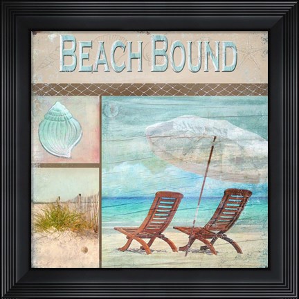 Framed Seshells By The Seashore Print