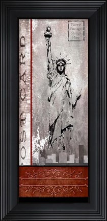 Framed New York Postcard Print
