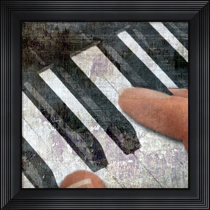 Framed Snipets Of Music 2 Print