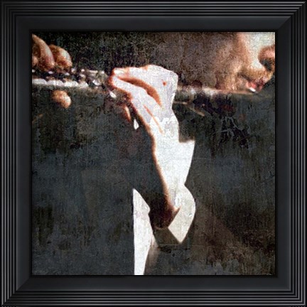 Framed Snipets Of Music 4 Print