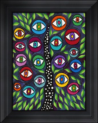 Framed Evil Eye Tree II Print
