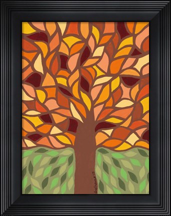 Framed Tree of Life - Orange Print