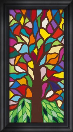 Framed Tree of Life - Rainbow II Print