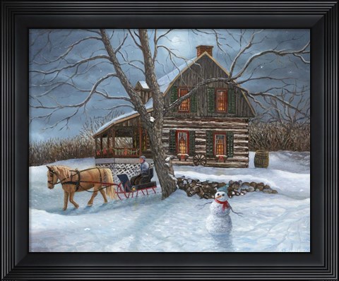 Framed Winter Moonlight Print