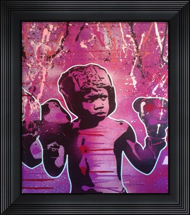 Framed Boxer Kid 2 Print