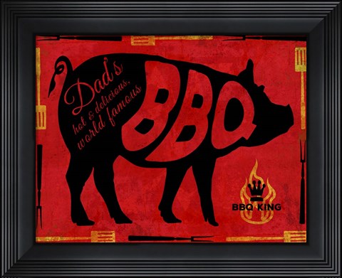 Framed BBQ 1 Print