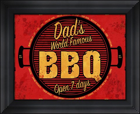 Framed BBQ 2 Print