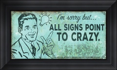Framed Crazy Print