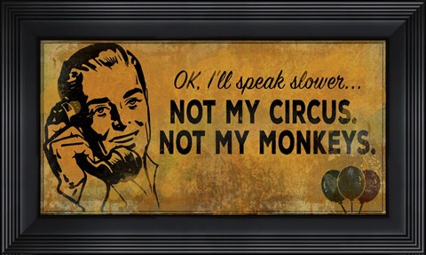Framed Monkey Print