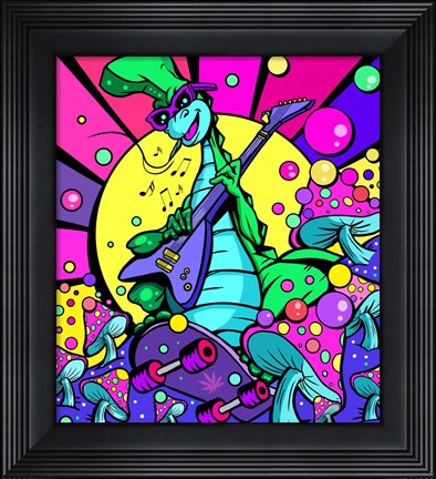 Framed Denver Dinosour 2 Print