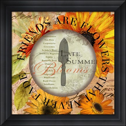 Framed Circled Florals 2 Print