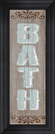 Framed Bath Sign 1 Print