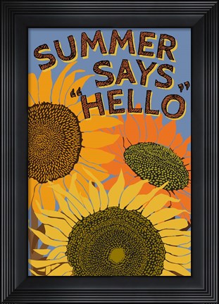 Framed Summer Says Hello Print