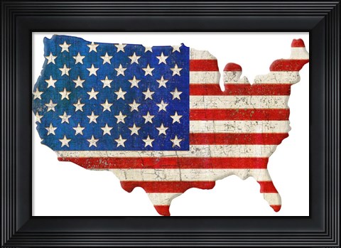 Framed American Cut Out Print