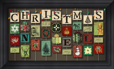 Framed Christmas on Strings Print