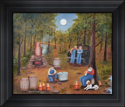 Framed Moonshine Run Print
