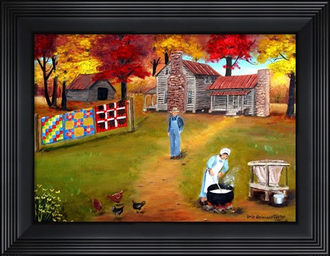 Framed Making Lye Soap Print