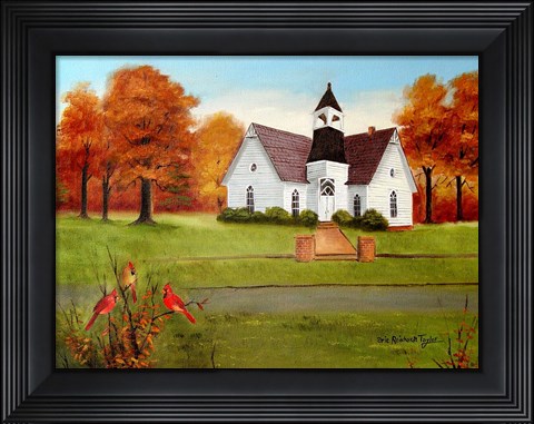Framed St. Paul&#39;s in Autumn Print