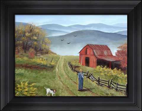 Framed Old Man of the Mountain Print