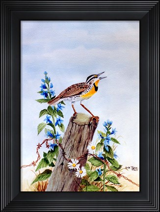 Framed Meadowlark 2 Print