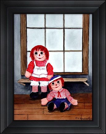 Framed Raggedy Ann and Andy Print