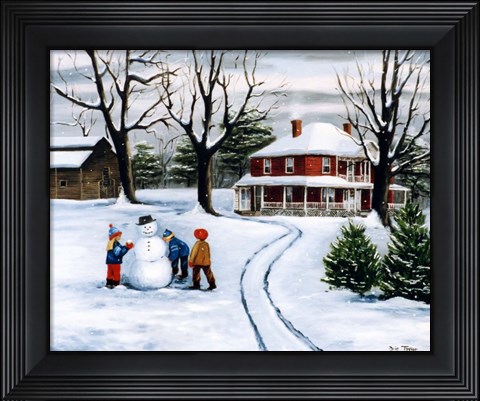 Framed Winter Fun Print
