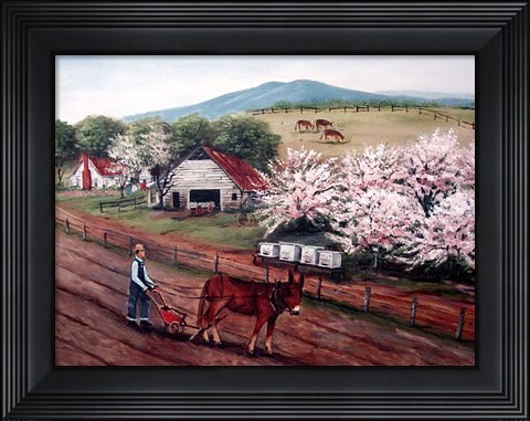 Framed Planting Corn Print