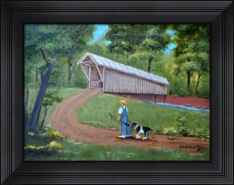 Framed Going Fishing Print