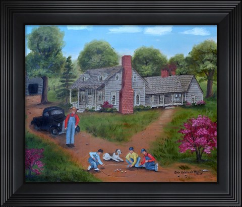 Framed Playing Marbles Print