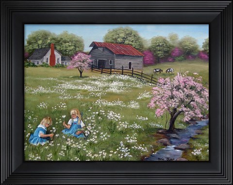Framed Where Daisies Grow Print