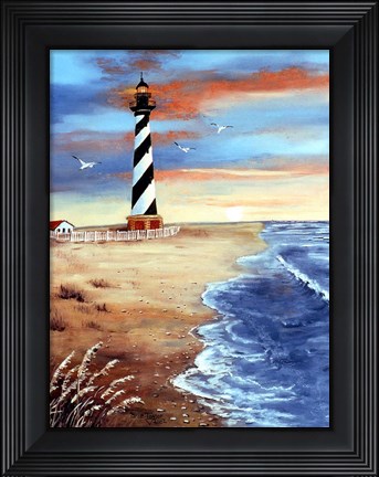 Framed Cape Hatteras And Sea Oats Print
