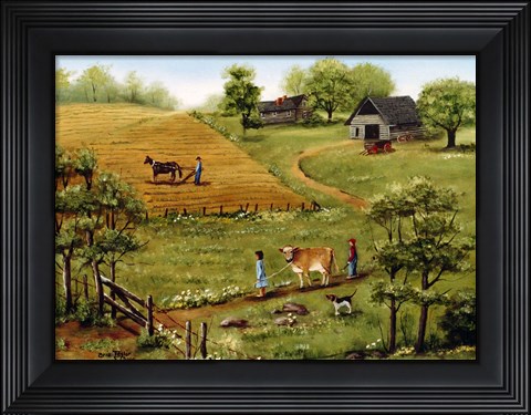 Framed Out to Pasture Print