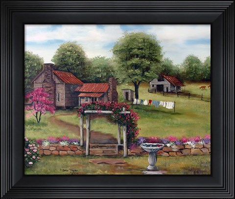 Framed Rose Arbor Print