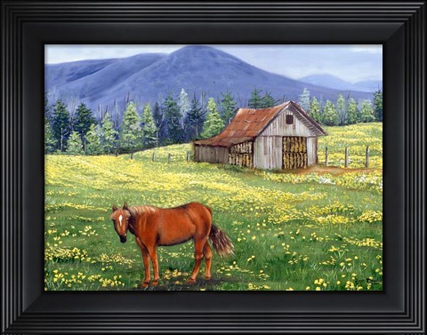 Framed Tobacco Barn Print
