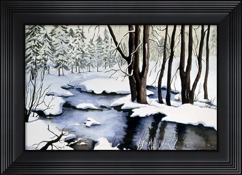 Framed Snow Trees Print