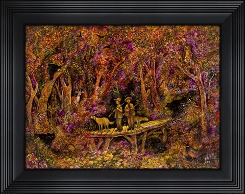 Framed Bear Hunters Print