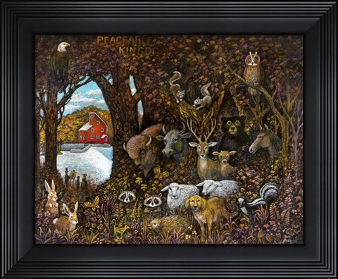 Framed Peaceable Kingdom Print