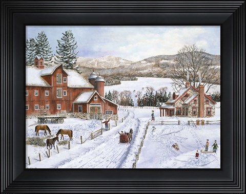 Framed Hidden Lake Farm Print