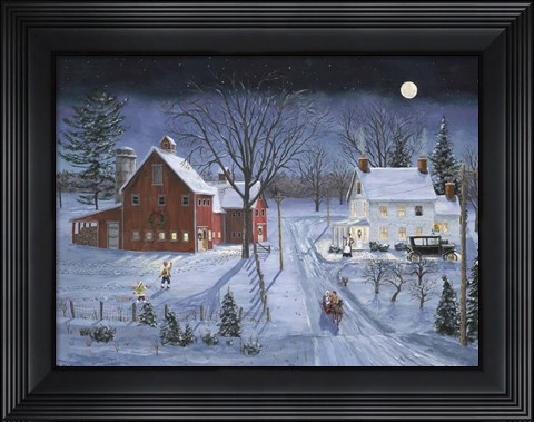 Framed Late for Dinner Print