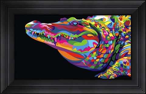 Framed Crocodile Smile Print