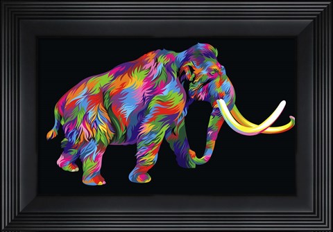 Framed Wooly Mammoth Print