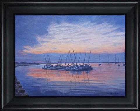 Framed Resting Skiff Boats Print