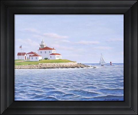 Framed Watch Hill Light II Print