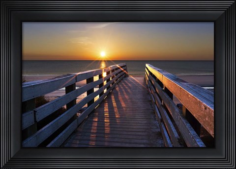 Framed Stars On The Boardwalk Print