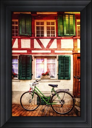 Framed Bicycle Charm Print